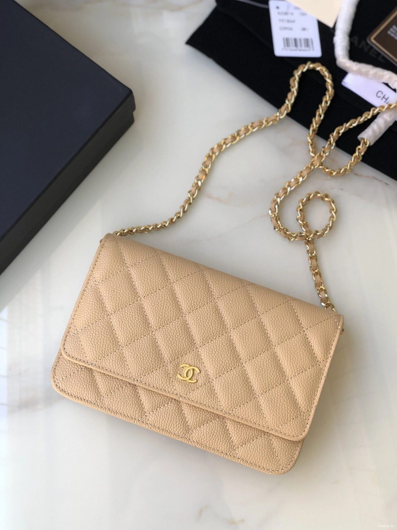 First Bag Ru CAVIAR WALLET CHANEL CHAIN 0709